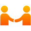 ocha_activity-partnership_simple-orange-gradient_64x64